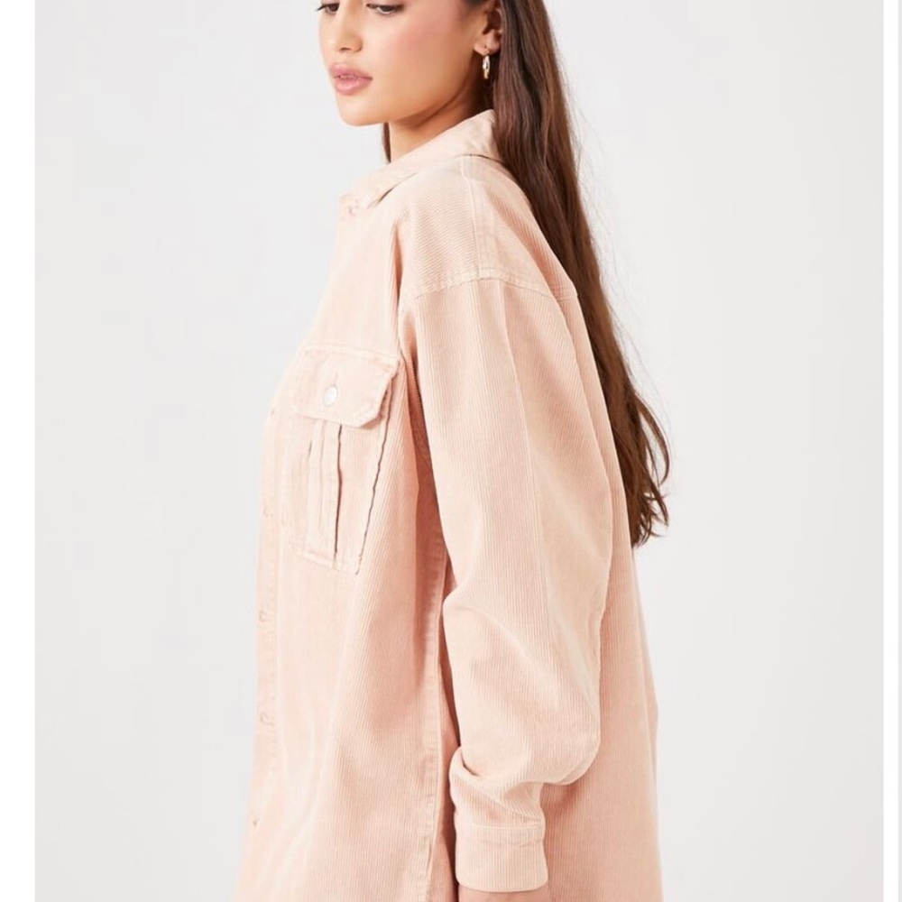 Forever 21 Corduroy Light Pink Shacket - Picture 9 of 11